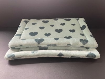 Wellnessdecke de Luxe Herz grün 135x95 cm